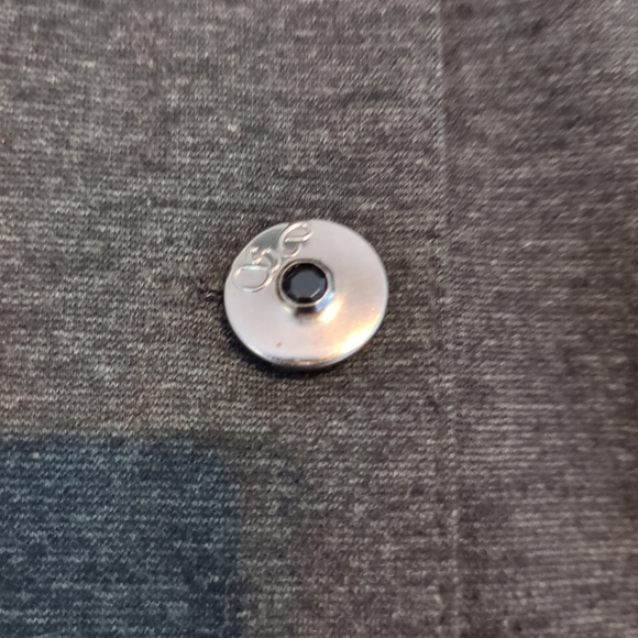 Simon Chang Blazer Jacket women's Size 6 Gray Button Accents Pockets Corpcore - Picture 11 of 11